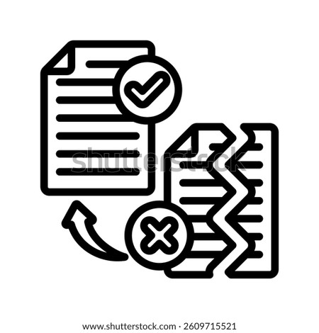 Editing Line Vector Illustration On White Background.