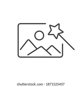 Editing photo icon. Picture symbol modern, simple, vector, icon for website design, mobile app, ui. Vector Illustration