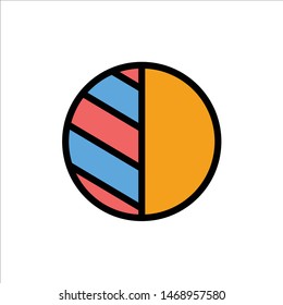 Editing, Photo, Shadow  Flat Color Icon. Vector icon banner Template. Vector Icon Template background
