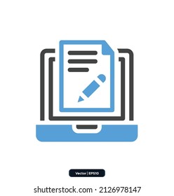 Editing Script icon. Digital marketing web icon for business and social media marketing, customer insight, and advertising. Minimal set of marketing, SEO icons.