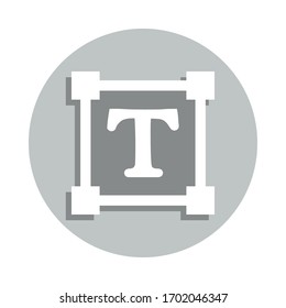 icono de edición de distintivo de signo de texto. Glifo simple, vector plano de iconos web para ui y ux, sitio web o aplicación móvil