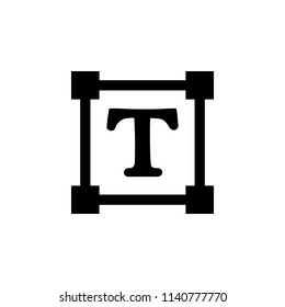 editing text sign icon. Element of web icon for mobile concept and web apps. Glyph editing text sign icon can be used for web and mobile