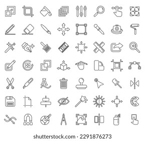 Editing tools icons set outline vector. Video create. Editor tool