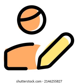 editing user profile information with pencil layout