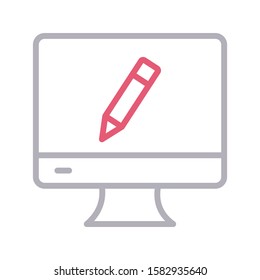 editing vector color line icon 
