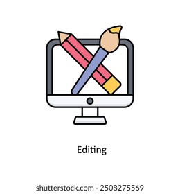 Ilustración de diseño de iconos de contorno relleno de Vector. Símbolo de Diseño gráfico sobre fondo blanco EPS 10 Archivo