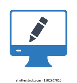 editing vector glyph color icon 