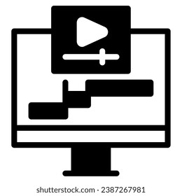 editing video icon for web, UIUX, infographic, etc