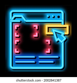 sitio web de edición neon light sign vector. Brillante signo de sitio web de edición de iconos. ilustración de símbolo transparente