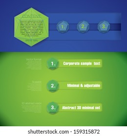 edition of an abstract geometric simple menu  vector design set with info graphics buttons, architectural graphics elements for web for print or for universal use  