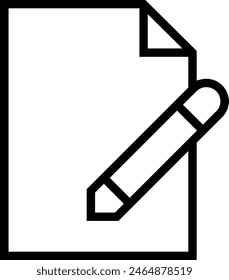 Edition-Symbol. Dünnes lineares Design isoliert auf weißem Hintergrund