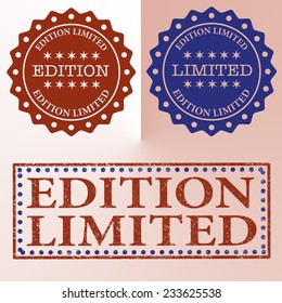 edition limited set stamp with on vector illustration