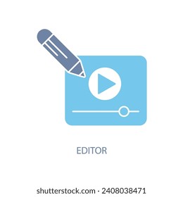 editor concept line icon. Simple element illustration. editor concept outline symbol design.