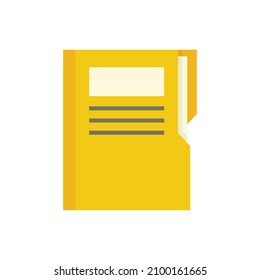 Editor folder icon. Flat illustration of editor folder vector icon isolated on white background