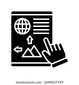 Ícone de glifo do editor, uso para jornalista, radiodifusão, educação, IU de notícias e mídia, kit UX, desenvolvimento de aplicativo e web, digital ou impresso.