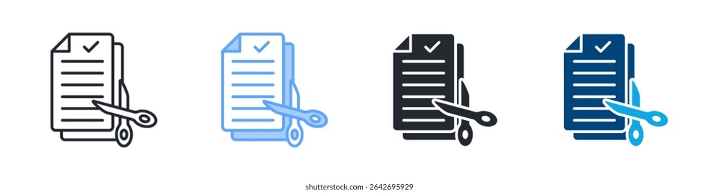 Editor Icon Set Multiple Style. Design In Outline, Blue, Glyph, Dual Tone