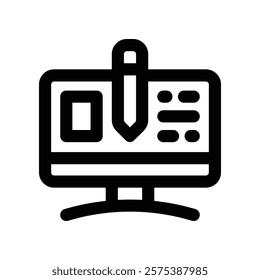 editor icon. vector line icon for your website, mobile, presentation, and logo design.