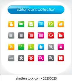 Editor icons collection. Vector.  Look at other icon collections in my portfolio.