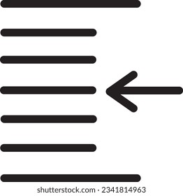 Editor Indent Text Outline Icon