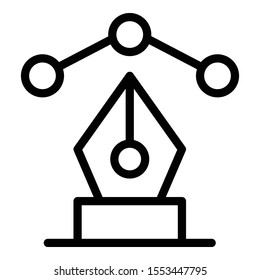 Editor instrument icon. Outline editor instrument vector icon for web design isolated on white background