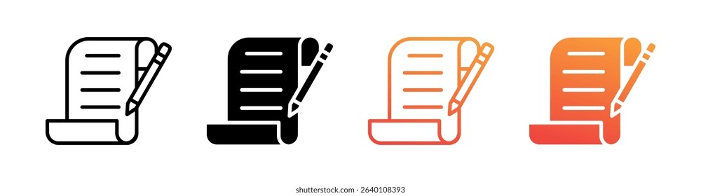 Editor Multi Style Icon Set Vector