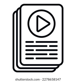 Editor papers icon outline vector. Video montage. Edit sound