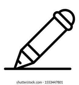 Editor pen icon. Outline editor pen vector icon for web design isolated on white background