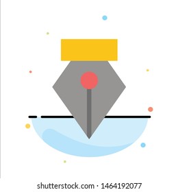 Editor, Pen, Photo Abstract Flat Color Icon Template. Vector Icon Template background