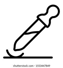 Editor pipette icon. Outline editor pipette vector icon for web design isolated on white background