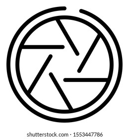 Editor shutter icon. Outline editor shutter vector icon for web design isolated on white background