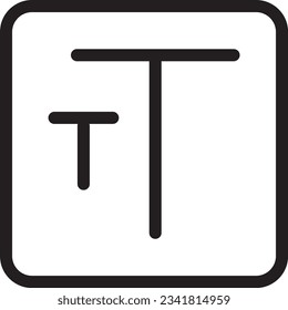 Editor Sign Text Outline Icon