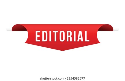 Editorial banner design. Editorial icon. Flat style vector illustration.