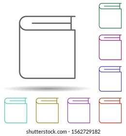 Editorial, book cover multi color icon. Simple thin line, outline vector of editorial design icons for ui and ux, website or mobile application