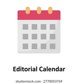  Editorial Calendar Vector icon which can easily modify or edit
