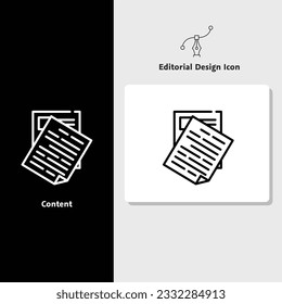 Icono de diseño editorial, icono de diseño vectorial