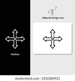 Icono de diseño editorial, icono de diseño vectorial