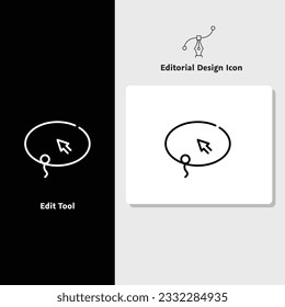 Icono de diseño editorial, icono de diseño vectorial