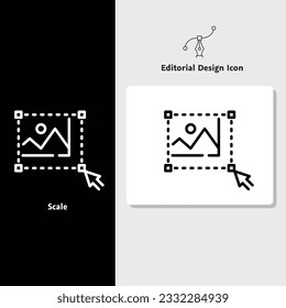 Icono de diseño editorial, icono de diseño vectorial