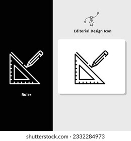 Icono de diseño editorial, icono de diseño vectorial