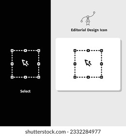 Icono de diseño editorial, icono de diseño vectorial