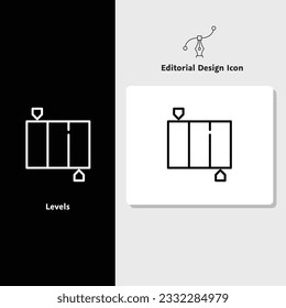 Icono de diseño editorial, icono de diseño vectorial