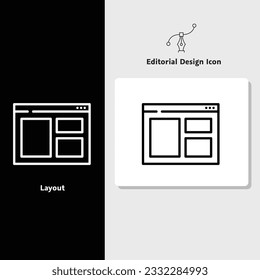 Icono de diseño editorial, icono de diseño vectorial