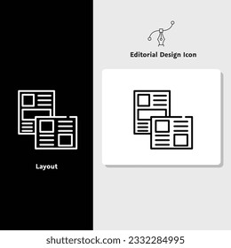 Icono de diseño editorial, icono de diseño vectorial