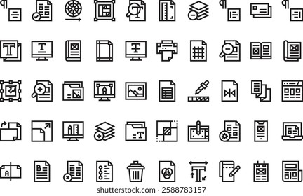 Editorial design icons High-Quality Vector Icons Collection with Editable Stroke. Ideal for Professional and Creative Projects.