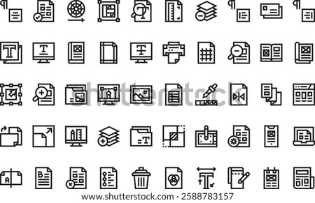 Editorial design icons High-Quality Vector Icons Collection with Editable Stroke. Ideal for Professional and Creative Projects.