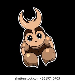 editorial design and vector illustration about cartoon in insect character with the name bee ready to print for stickers