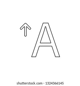 editorial, enlarge, text icon. Simple thin line, outline vector of Text editor icons for UI and UX, website or mobile application