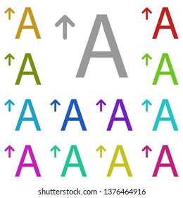 editorial, enlarge, text multi color icon. Simple thin line, outline vector of Text editor icons for UI and UX, website or mobile application