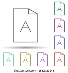 Editorial, file multi color icon. Simple thin line, outline vector of editorial design icons for ui and ux, website or mobile application