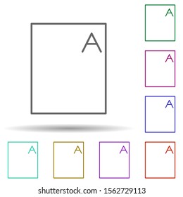 Editorial, files multi color icon. Simple thin line, outline vector of editorial design icons for ui and ux, website or mobile application
